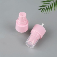 Buse de pulvérisateur à pompe en plastique rose brillant 24/410 PP pour parfum maquillage presse à eau-Type demi-couvercle buse de pulvérisation pratique