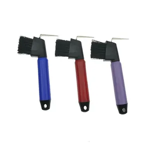 Wholesale Horse Hoof Pick Brush With Rubber Handle Horse Care