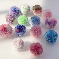 Boutons de manchette en pompon de laine filée faits à la main de 2,5 cm, accessoires de bijoux sportifs quatre saisons, bricolage, jouet de poupée, artisanat
