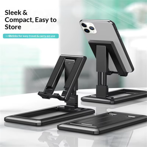 حامل هاتف بلاستيكي قابل للطي متعدد الاستخدامات، تصميم إبداعي قابل لتعديل الارتفاع، حامل مكتبي محمول قوي وقابل للتحويل - Product Image 2