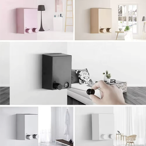 <span class=keywords><strong>Tendedero</strong></span> Retráctil de Pared Sin Perforaciones para Balcón con Soporte Telescópico Automático de Cable de Acero - Product Image 4