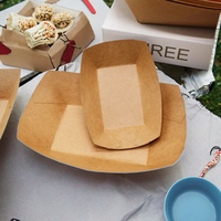 Boîte à emporter pour aliments, idéale pour poulet frit, snacks, riz, chips, plats, plateau en papier – pour sushis, avec finition mate