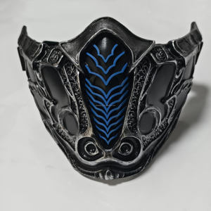 Máscara de <span class=keywords><strong>Samurai</strong></span> Japonesa de Resina con Luz LED Recargable, Decoración para la Cabeza para Cosplay de Halloween - Product Image 2
