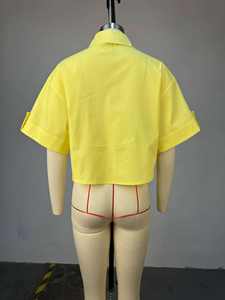 GX3077 Moda Estate 2025 Abbigliamento Femminile Boutique, Top con Mezza Manica, Collo a V Stampato, Camicetta Sexy da <span class=keywords><strong>Donna</strong></span>, <span class=keywords><strong>Camicia</strong></span> Casual - Product Image 4