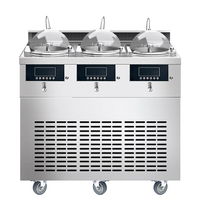 Machine à glace dure commerciale verticale en acier inoxydable à 3 bacs, machine à gelato à congélation rapide pour chaînes de magasins et laiteries