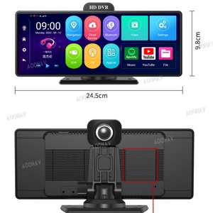 Portable Wireless Carplay <b>Car</b> Stereo with Dash Cam Android Auto 4K DVR ADAS GPS FM Mirror Link Parking Monitor Rearview - Product Image 2