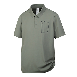 Camisetas Polo de Golf de Manga Corta Personalizadas en Stock para Hombre, de Secado Rápido, Transpirables, de Nailon, con Bolsillo en el Pecho con Cremallera - Product Image 2