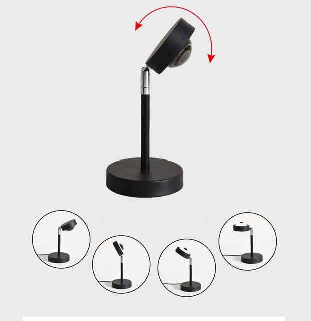 Hot Sale Aluminum Sunset Lamp Remote APP Projection Sunlight Lamp Night Light Projector Multiple Colors Changing Sunrise  Light