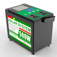 Station d'alimentation portable 500W pour camping domestique, batterie solaire de secours