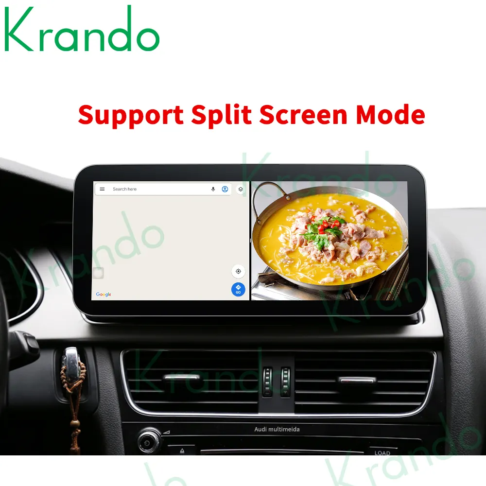 Krando 안드로이드 12.0 8G 128G ROM 10.25 "IPS GPS 자동차 오디오 자동차 dvd 플레이어 아우디 a4 B8 2017 + 네비게이션 시스템 무선 Carplay