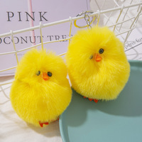Porte-clés en peluche canard mignon, pendentif doux pour sac à dos, accessoires décoratifs en peluche pour voiture