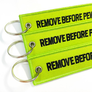 Porte-clés tissé personnalisé avec votre logo, échantillon gratuit, étiquette de vol économique - Product Image 1