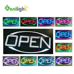 Letrero Publicitario LED de Plástico Personalizado con Adaptador, Multicolor, Intermitente/Desplazable, para Negocios, Tiendas, Abierto <span class=keywords><strong>Hoy</strong></span> - Product Image 5