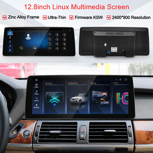 STWEI 2026 Nouveaux écrans fins Système Linux 12,8 pouces Résolution 2400x900 Pour BMW X5 X6 E70 E71 Lecteur multimédia automobile sans fil CarPlay KSW - Product Image 4