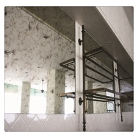 Miroir de salle de bain bleu antique moderne SINOY, carreaux ou feuilles de verre biseautés pour usage mural