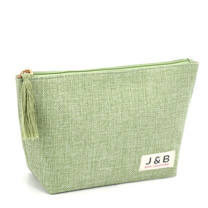 Eco-friendly Linen Makeup <strong>Bag</strong> with Tassel Custom Private Label Cosmetic Pouch <strong>Bag</strong> Skin Care Shampoo <strong>Sunscreen</strong> Packing Storage - Product Image 6