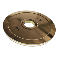 Plaques de musculation calibrées Rizhao Newfield 25 lb, tolérance de poids +/- 10 grammes, acier C45 plaqué or titane de haute qualité