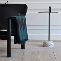 Ensembles de Table en acier inoxydable, mobilier d'intérieur léger de luxe, Table basse pour hôtel