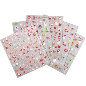 Pegatinas de Uñas <span class=keywords><strong>con</strong></span> Diseño Navideño en 5D, Adhesivos de Uñas <span class=keywords><strong>con</strong></span> Temática de Santa Claus y Galleta de Jengibre, Seguros y Ecológicos para <span class=keywords><strong>Manicura</strong></span> DIY - Product Image 5