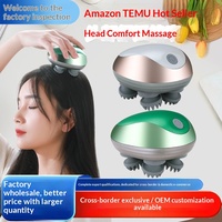 Appareil de massage capillaire transfrontalier Mini Octopus rechargeable multifonction à pétrissage et vibration, masseur du cuir chevelu Modèle GX-608 Chine