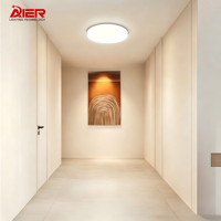 Lustre moderne pour éclairage intérieur, lampe LED ronde colorée avec détecteur de mouvement, 18W 24W, pour salon, chambre à coucher