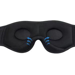 หน้ากากปิดตาแบบ 3 มิติ ป้องกันแสงได้เต็มที่ พร้อมหูฟังในตัว สายรัดยางยืดปรับได้ และไมโครโฟนสำหรับฟังเพ<span class=keywords><strong>ล</strong></span>งขณะนอนห<span class=keywords><strong>ล</strong></span>ับ - Product Image 5