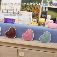 Nez de sécurité pour jouet en peluche : Style cœur en plastique écologique, accessoires de bricolage