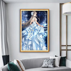 Fata natale trapano completo rotondo fai da te pittura diamante 5D Set diamante ricamo mosaico <span class=keywords><strong>per</strong></span> soggiorno tela <span class=keywords><strong>Poster</strong></span> - Product Image 2