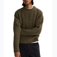Pull-over décontracté 3D de haute qualité 100 % coton à manches longues pour homme – Mode hiver