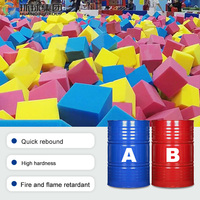 Cubes de mousse en polyuréthane personnalisables en couleur et en taille, pour aire de jeux, haute dureté, rebond rapide, ignifuges