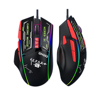 Souris de jeu filaire programmable RGB, boutons programmables, ergonomie, accessoires informatiques, souris personnalisée avec impression UV couleur