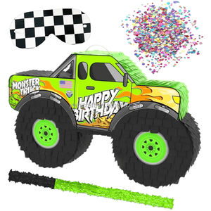 Compra un Juego de 4 Piñatas de Camiones Monstruo para Fiestas de Cumpleaños de Niños y Niñas, Decoración para Fiestas de Construcción, Recuerdo de Fiesta - Product Image 5