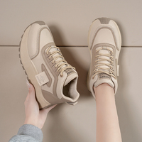 Chaussures de sport décontractées pour femmes, version coréenne, à plateforme, à lacets, avec logo personnalisé, pour le campus, collection Printemps