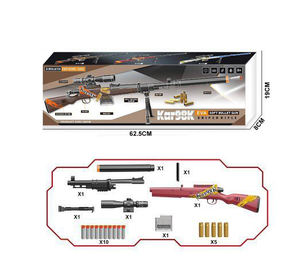 Fucile Giocattolo 98K a Espulsione del Bossolo con Proiettili Morbidi in Schiuma per Ragazzi Pistola Realistica ad Aria Compressa - Product Image 2