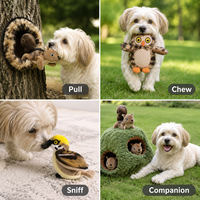 Collection de jouets en peluche pour chien « Hide and Seek » avec mini-oiseaux et animaux qui couinent pour l'entraînement en intérieur et les jeux à la maison