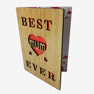 Tarjeta de Felicitación Moderna de Madera Premium con Impresión 'La Mejor Mamá del Mundo' para el Día de la Madre, Cumpleaños, Adornos Decorativos Hechos a Mano - Product Image 5