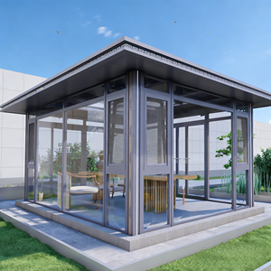 Hochwertiges Maßgefertigtes Modernes Design 4-Jahreszeiten-Glashaus Doppelt Gehärtetes Doppelverglastes Low-E Freistehende Dach- und Wand-Wintergärten - Product Image 3