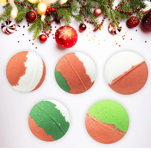 ลูกบอลเป่าฟองสำหรับอาบน้ำคริสต์มาสทำมือกล่องฟองสำหรับอาบน้ำสีสันสดใส - Product Image 1