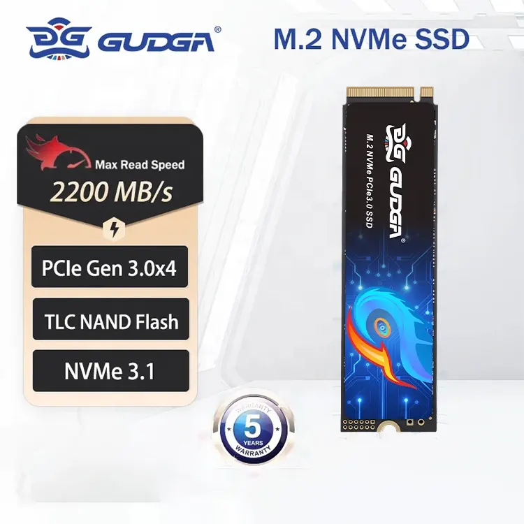 Gudga 256GB 512GB 1TB 2TB 4TB M2 NVMe 2280 PCIe3.0hard โซลิดสเตตไดรฟ์แบบ SSD disques durs