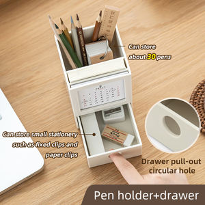 Calendrier de bureau multifonctionnel OEM/ODM avec organisateur de stylos et tiroir de rangement Calendrier de bureau en plastique - Product Image 3