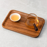 Plateau de service vintage en noyer et acacia Estick, plateau en bois pour servir les aliments, assiettes, plateau en bambou pour servir le café et les aliments