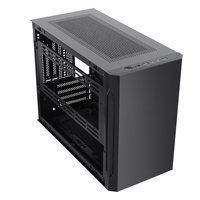 ITX — boîtier pour ordinateur de bureau gamer, Mini tour de pc pour mini-itx, panneau latéral plat, coque en métal, pour carte mère micro-atx, à monter soi-même