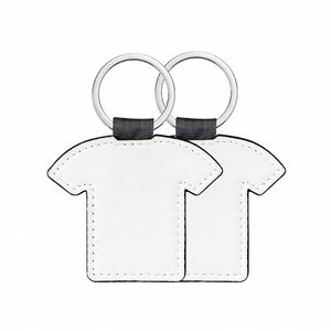 New Arrival PU Leather Sublimation Keychain Blanks Glitter for Custom Photo Heat Transfer DIY Keyring Crafts & Wholesale - Product Image 1