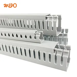 WBO gris carré ignifuge PVC trunking câble électrique câblage accessoires chine fil conduit