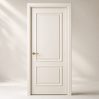 Porte sur mesure en moulures françaises, fabrication directe d'usine, noyau en bois massif, quincaillerie en laiton pour villas, hôtels et grossistes