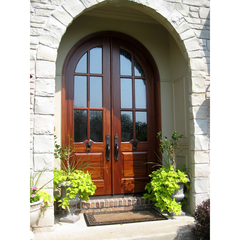 Half Round Door Modern Steel Entry with Honeycomb Core