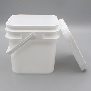 Pojing Cấp Thực Phẩm Có Thể Tái Chế <span class=keywords><strong>5L</strong></span> Màu Xanh Lá Cây Vuông Thùng Nắp Dày Nhựa Kín Xô Cho Thực Phẩm <span class=keywords><strong>5L</strong></span>/10L Kích Thước Trống Thùng - Product Image 2