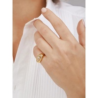 Bague en argent sterling 925 Fashion Eye Bague chevalière en or vermeil Bague en zircone