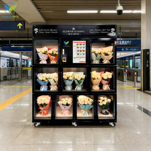 VFresh Locker 9 Factory Supply Customized Intelligent Machine for Airport Fresh Flower Vending Machine
