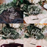 Porte-cartes de table en acrylique pour numéros de table, photos de mariage, menus de bureau et affichages de réunions